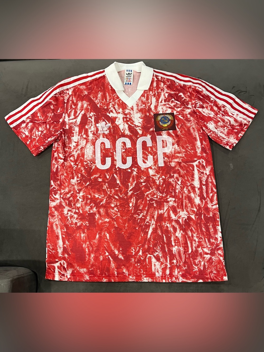 Adidas USSR CCCP Soviet Union 1989–1991 Vintage Home Football Kit L sz